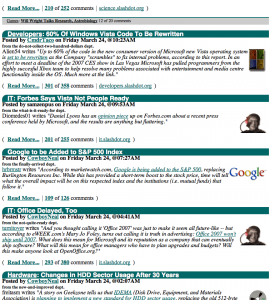 Screenshot MS delays